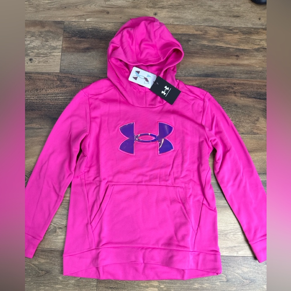 UA Big Girl Iridescent Logo Hoodie